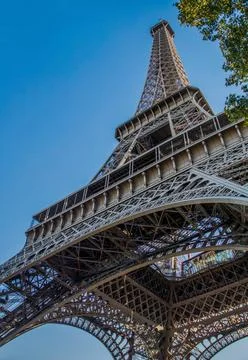 Metallic structure of the Eiffel tower metallic structure of the Eiffel to... 스톡 사진