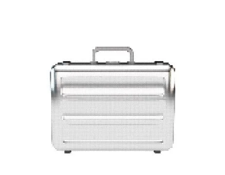 Metallic suitcase. Isolated on white background. Vector illustration. 库存插图