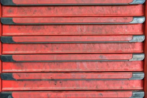 Metallic suplicas on the tool in the workshop 스톡 사진