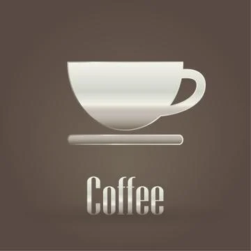 Metallic symbol cafe Stock Illustration