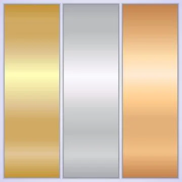 Metallic texture banner templates Stock Illustration