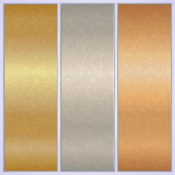 Metallic texture banner templates Stock Illustration