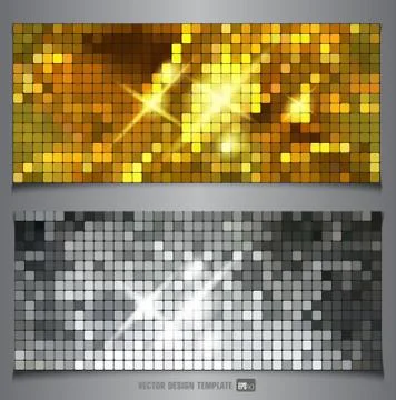 Metallic texture. Vector banner. Stock Illustration