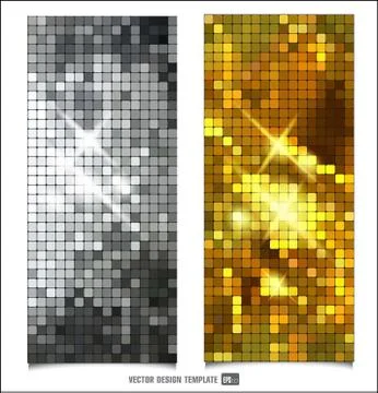 Metallic texture. Vector banner. Stock Illustration