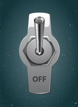 Metallic toggle. Stock Illustration