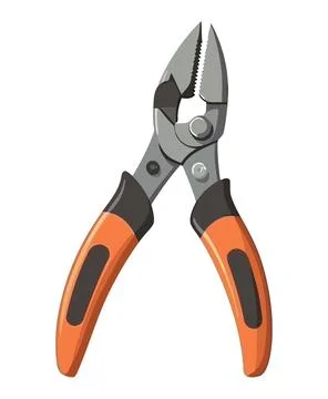Metallic tools for construction industry pliers Illustrazione stock