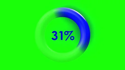Metallic UI Button Displaying Percent on Green Background Stock Footage 323268093