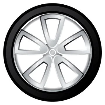 Metallic vector wheel Stock Illustration