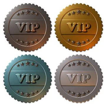 Metallic VIP seals Stock-Illustration