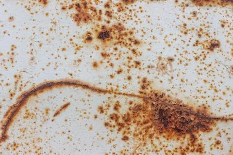 Metallic white background with rust Stock Photos