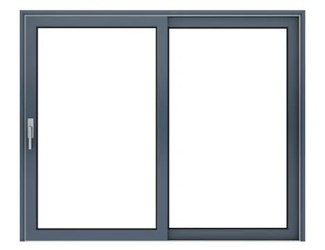 Metallic window isolated on white background. 3d illustration Stock Illustration