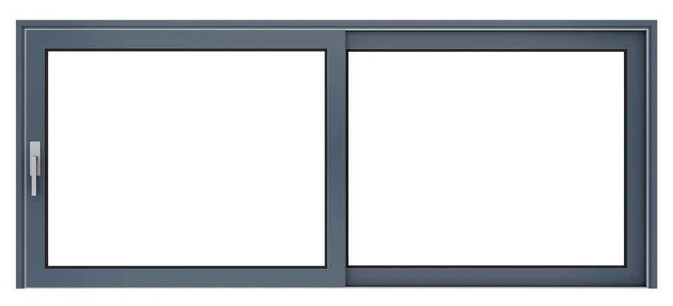 Metallic window isolated on white background. 3d illustration Stock Illustration