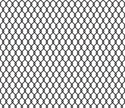 Metallic wired fence seamless pattern Stock Illustration