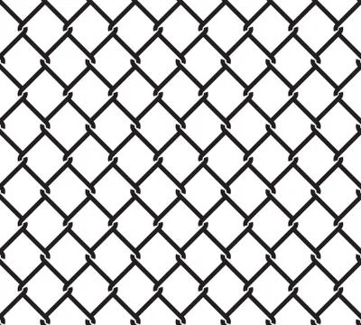 Metallic wired fence seamless pattern Stock Illustration