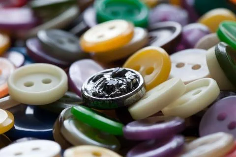 Metallix textile button Stock Photos