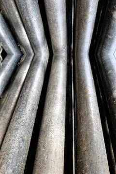 Metallrohre eckig Metallrohre eckig, Angular metal pipes, Copyright: xZoon... Foto stock
