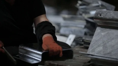 Metallurgical industry. Cutting and processing the pipe. Stock Footage 77264100