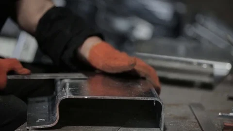 Metallurgical industry. Cutting and processing the pipe. Stock Footage 77264105