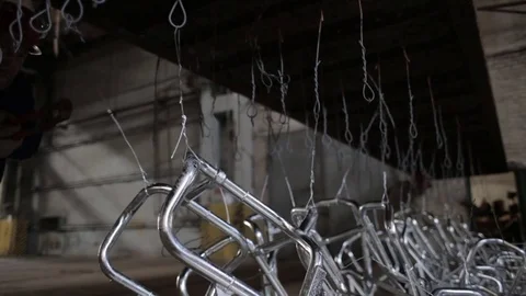 Metallurgical industry. Cutting and processing the pipe. Video stock 77264122