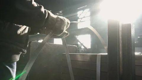Metallurgical Industry.The working process of pipes' manufacturing technology. Stock Footage 84027451
