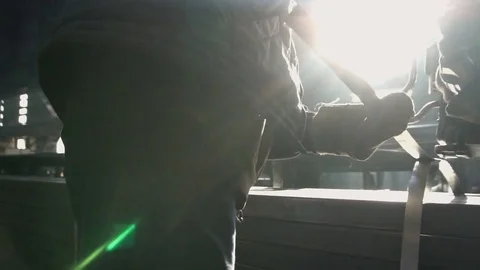 Metallurgical Industry.The working process of pipes' manufacturing technology. Video stock 84027565