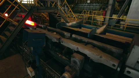 Metallurgical Plant. The Production Process in the Rolling Mill. Wire Stock Footage 89871990