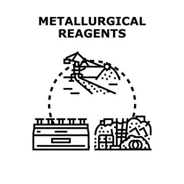 Metallurgical reagents for mineral processing and mining industry Stock Illustration