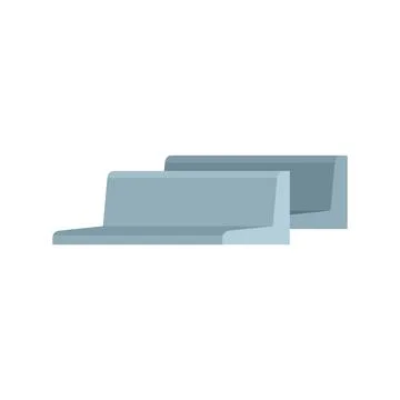 Metallurgy angle bars icon flat isolated Illustrazione stock