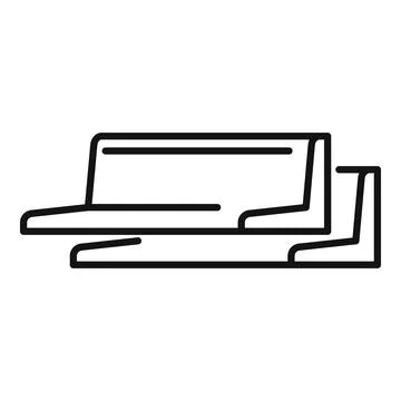 Metallurgy angle bars icon, outline style Illustrazione stock