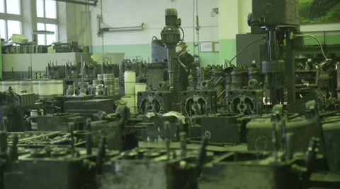 Metallurgy factory interior Stock Footage 33402768