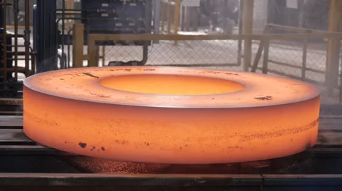 Metallurgy. Hot ring. 스톡 동영상 42779621