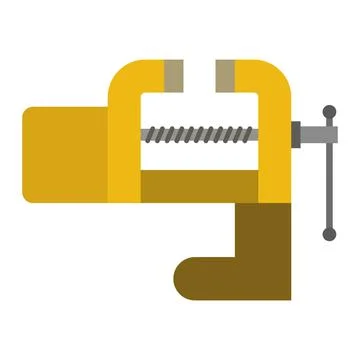 Metallurgy vice flat clipart vector illustration Stock Illustration
