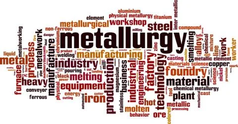 Metallurgy word cloud Stock Illustration