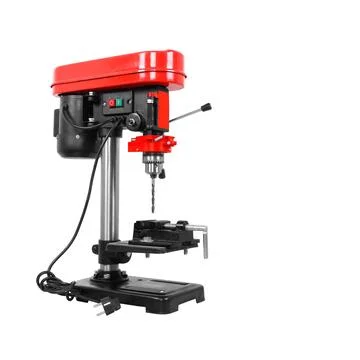 Metalwork tool - Red new drill press isolated Stock Photos