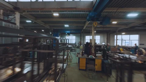 Metalwork workshop, metalwork factory Video stock 332004068