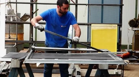 Metalworker at work Stock Footage 68830408