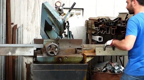 Metalworker at work Stock Footage 68830601