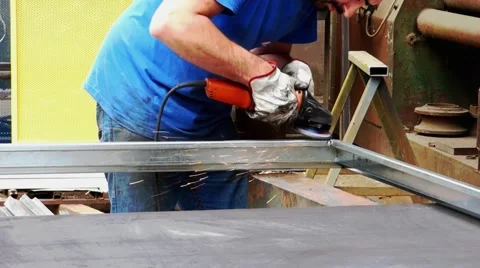 Metalworker at work Stock Footage 68830973