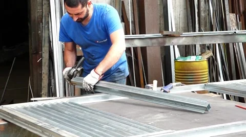 Metalworker at work Stock Footage 68831053