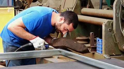 Metalworker at work Stock Footage 68831365