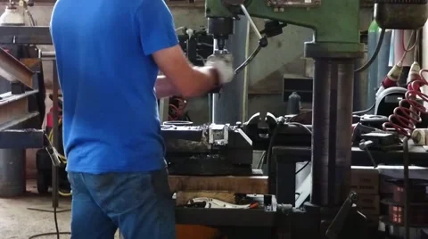 Metalworker at work Stock Footage 68831424