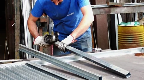 Metalworker at work Stock Footage 68831544