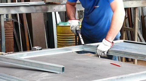 Metalworker at work Stock Footage 68831650