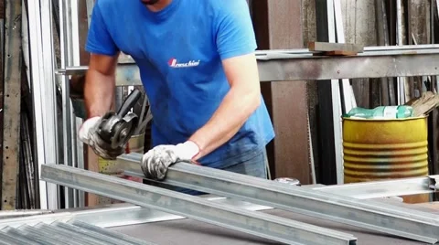 Metalworker at work Stock Footage 68831775