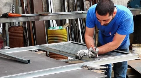 Metalworker at work Stock Footage 68831812