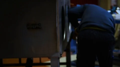 Metalworker at work with his grinder Stock Footage 125799670