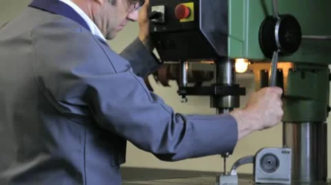 Metalworker_drill_2 Video stock 11899815