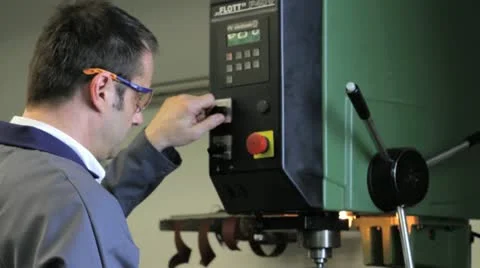 Metalworker_drill_4 Stock Footage 11899820