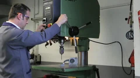 Metalworker_drill_5 스톡 동영상 11899821