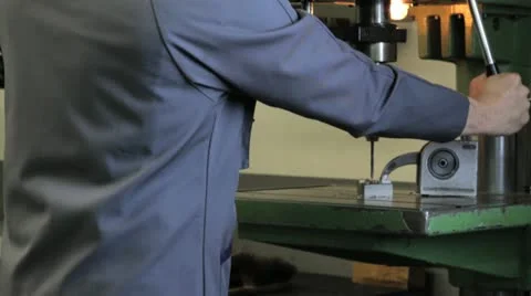 Metalworker_drill_OK_1 Video stock 11899832